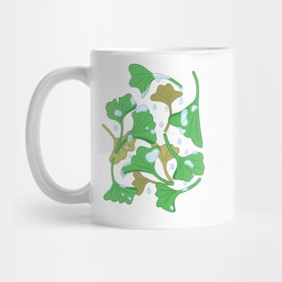 Raindrops and Ginkgo Leaves Mug